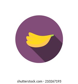 banana,Flat style with long shadows 
