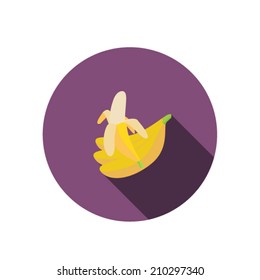 banana,Flat style with long shadows 
