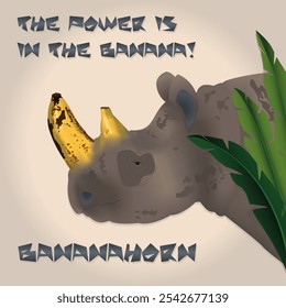 Bananahorn is a fabulous creature with bananas instead of horns