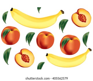 Banana-peach background