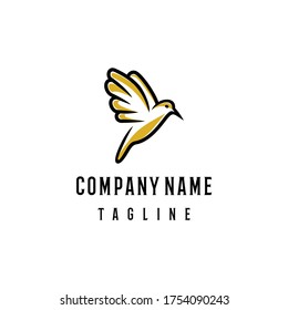 Bananaquit Outline Beautiful Bird Carribean Design Vector Logo