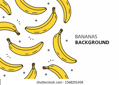 Bananas background. isolated on white background