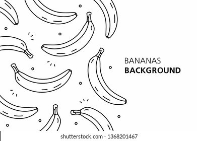 Bananas background. isolated on white background