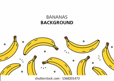 Bananas background. isolated on white background