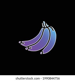 Bananas blue gradient vector icon