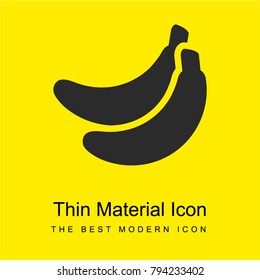 Bananas bright yellow material minimal icon or logo design