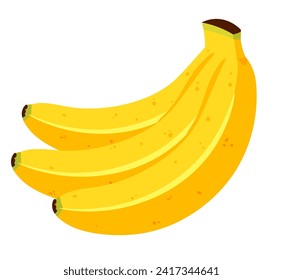 Bananas bunch vector illustration. Isolated clipart