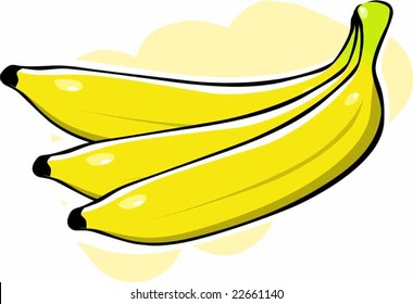  bananas in colour shading	