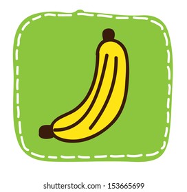 bananas design over green background vector illustration