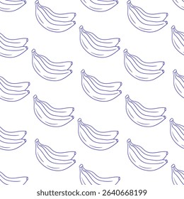 Bananas displayed in a repetitive pattern on a white background showcasing a playful and minimalistic design concept