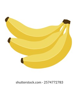 Bananas in flat style. Banana icons. Vector illustration isolated on white background