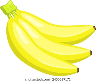 Bananen im flachen Stil. Vektorillustration isoliert auf weißem Hintergrund