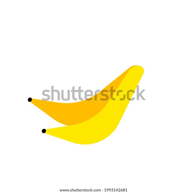 Bananas Flat Style White Background Stock Vector Royalty Free Shutterstock