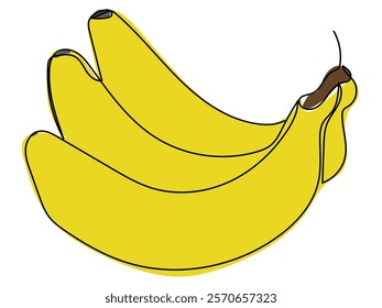 Bananas in the form of continuous lines that can be edited later.