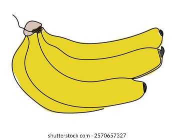 Bananas in the form of continuous lines that can be edited later.