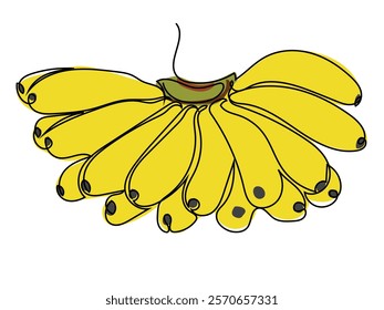 Bananas in the form of continuous lines that can be edited later.