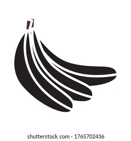 bananas fresh fruit healthy food silhouette style vector illustration design