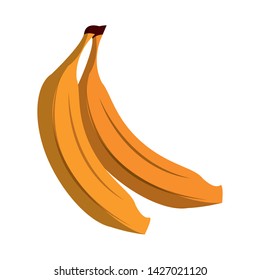 Bananas fresh fruits isolated cartoon vector illustration graphic design