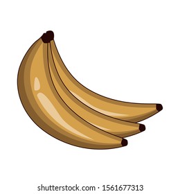 bananas fruit icon over white background, vector illustration