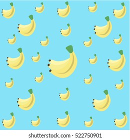 Bananas hand drawn seamless pattern. Sketch illustration vector. 