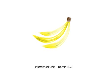 bananas hand drawn with watercolour vector illustration  eps 10