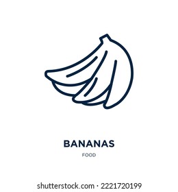 bananas icon from food collection. Thin linear bananas, food, healthy outline icon isolated on white background. Line vector bananas sign, symbol for web and mobile