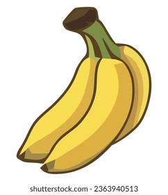 bananas illustration design over white