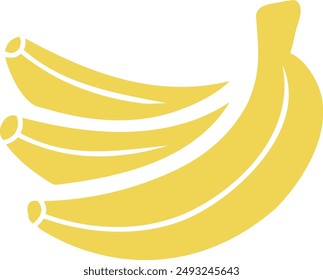Bananas isolated on transparent background. Vector illustration.