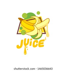 Bananas Juice Logo Vector Template