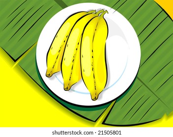 bananas in the leaf