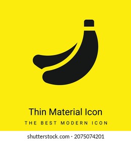 Bananas minimal bright yellow material icon
