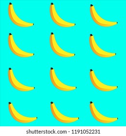 Bananas on a blue background in vector