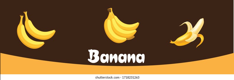 bananas on Coloring background. banana grapes, yellow banana, bananas, bananas isolated, Bunch of ripe, yellow bananas, fruits isolated. banana tree green, vector of , Set of banana