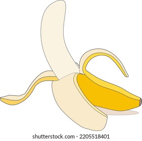 Bananas on a white background. Vector illustration design