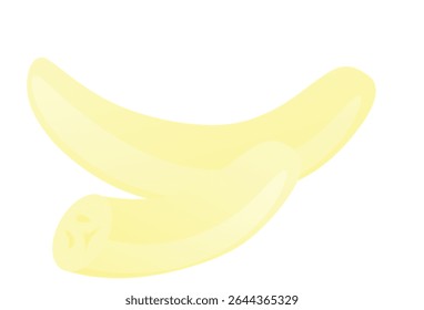 Plátanos sobre fondo blanco, Vector	