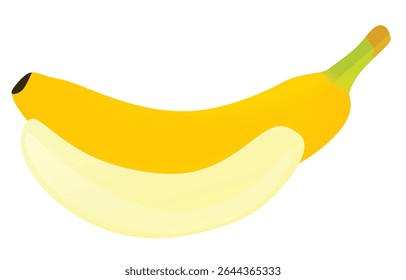 Plátanos sobre fondo blanco, Vector	