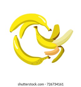 Bananas on a white background. Vector.