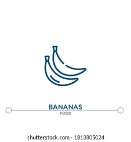 bananas outline vector icon. simple element illustration. bananas outline icon from editable food concept. can be used for web and mobile
