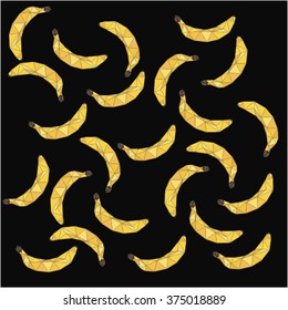 bananas  pattern background, cartoon cheerful bananas, sweet kids background, isolated objects, banana background
