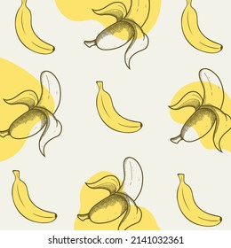 Bananas pattern design background vector