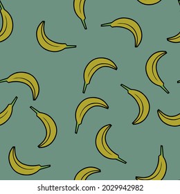 Bananas pattern seamless. Print for clothes. Youth pattern. Vector.