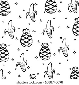bananas and pineapples pattern