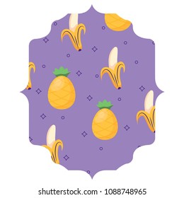 bananas and pineapples pattern