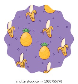 bananas and pineapples pattern