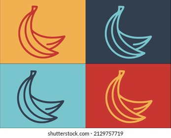 Plantilla de logotipo de Proteína de Plátano, icono sencillo y plano de la salud, proteína, plátano