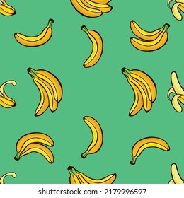 Bananas seamless pattern. banana background