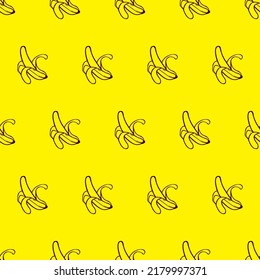 Bananen-nahtloses Muster. bananischer einfacher Designhintergrund