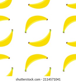 bananas sin soldadura sobre fondo blanco, vector simple ilustración del fruto amarillo tropical en forma plana