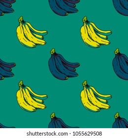 Bananas seamless pattern. Original design for print or digital media.