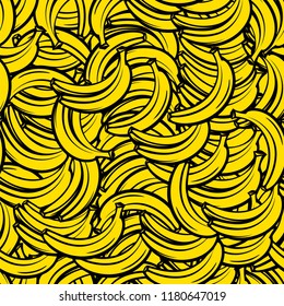 Bananas seamless pattern. Vector illustration